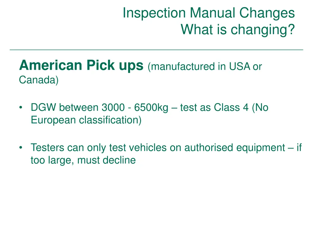 inspection manual changes what is changing 14