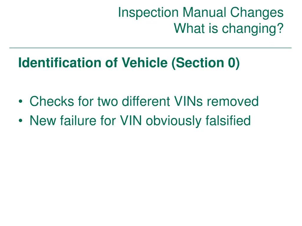 inspection manual changes what is changing 17