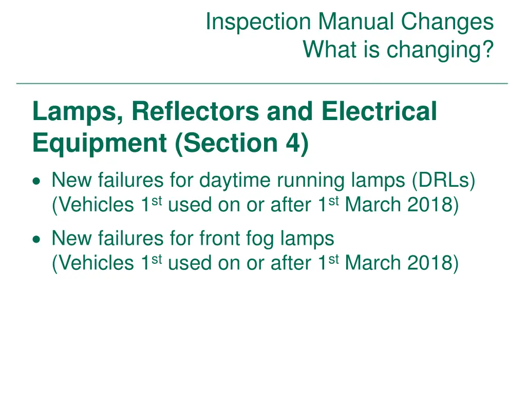 inspection manual changes what is changing 26