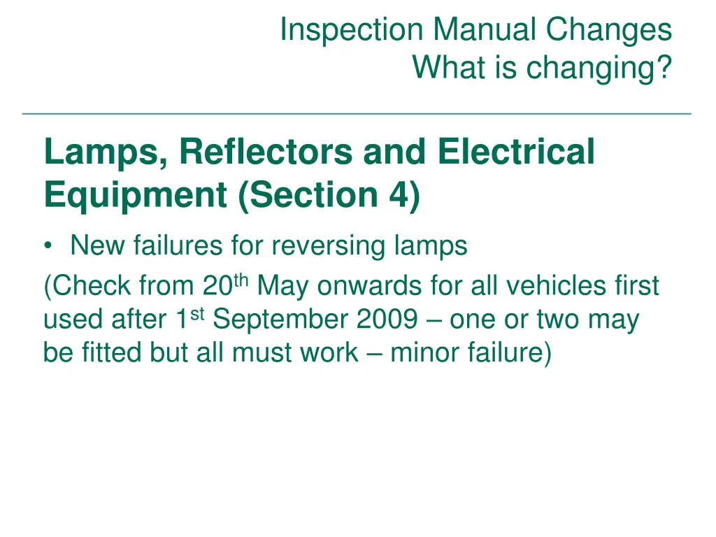 inspection manual changes what is changing 27