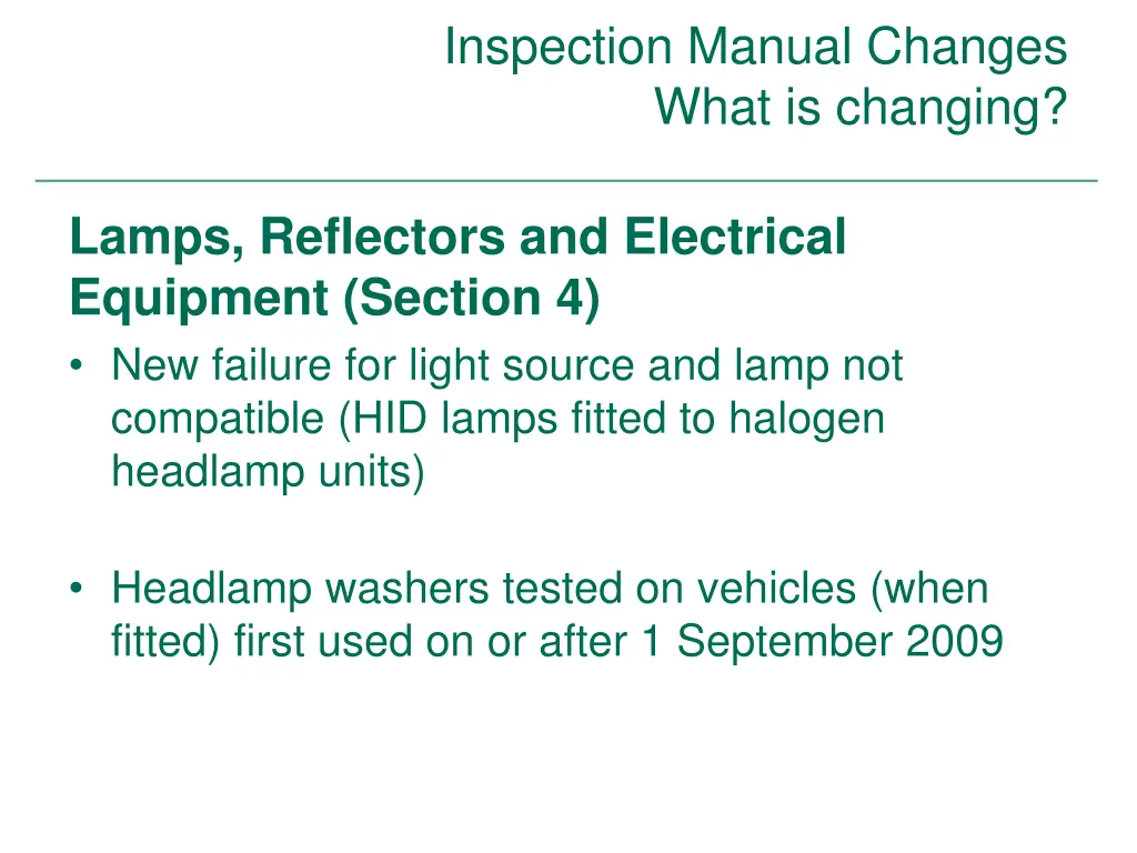 inspection manual changes what is changing 28