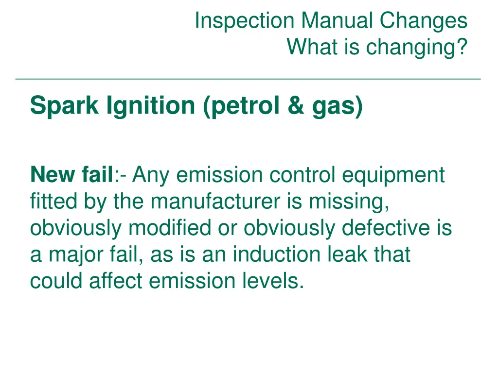 inspection manual changes what is changing 33