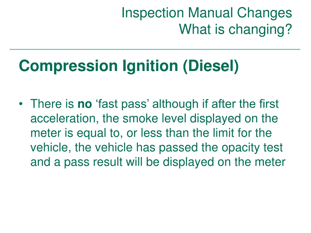 inspection manual changes what is changing 36