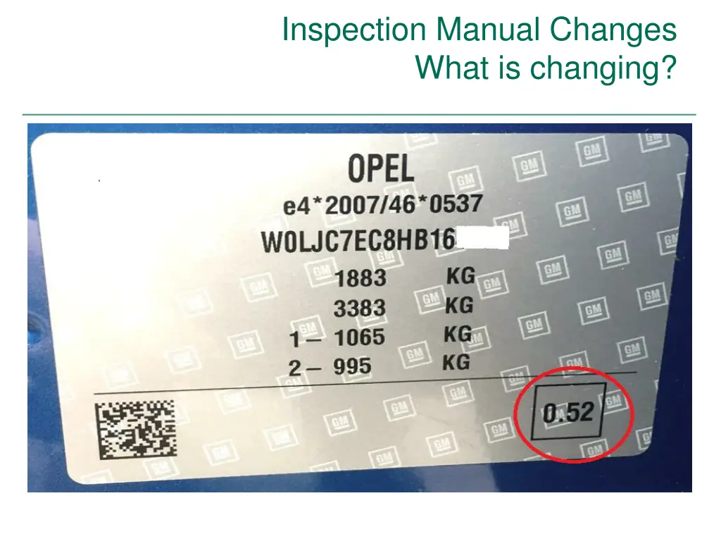 inspection manual changes what is changing 40