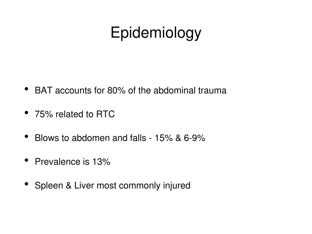 epidemiology