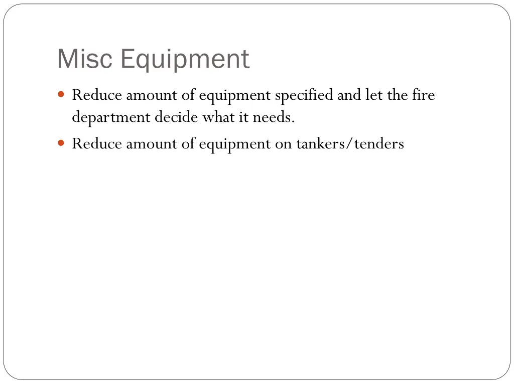 misc equipment