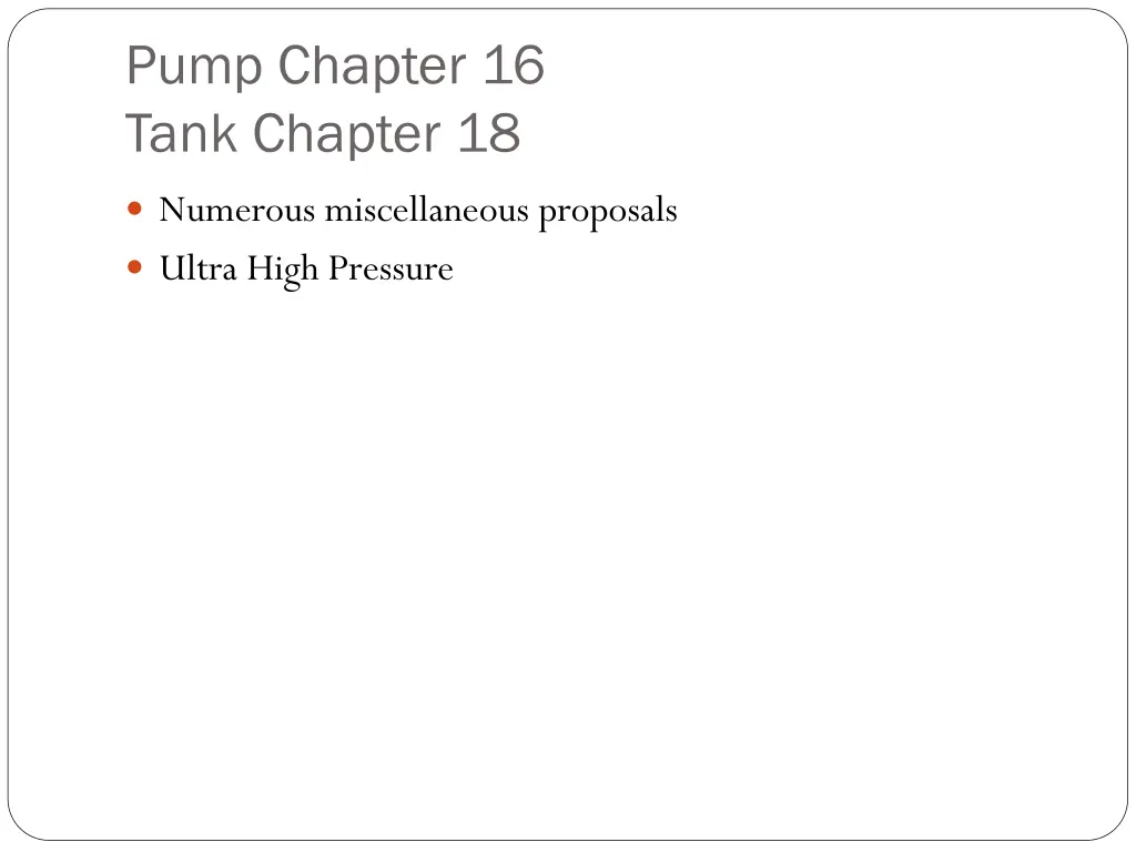 pump chapter 16 tank chapter 18