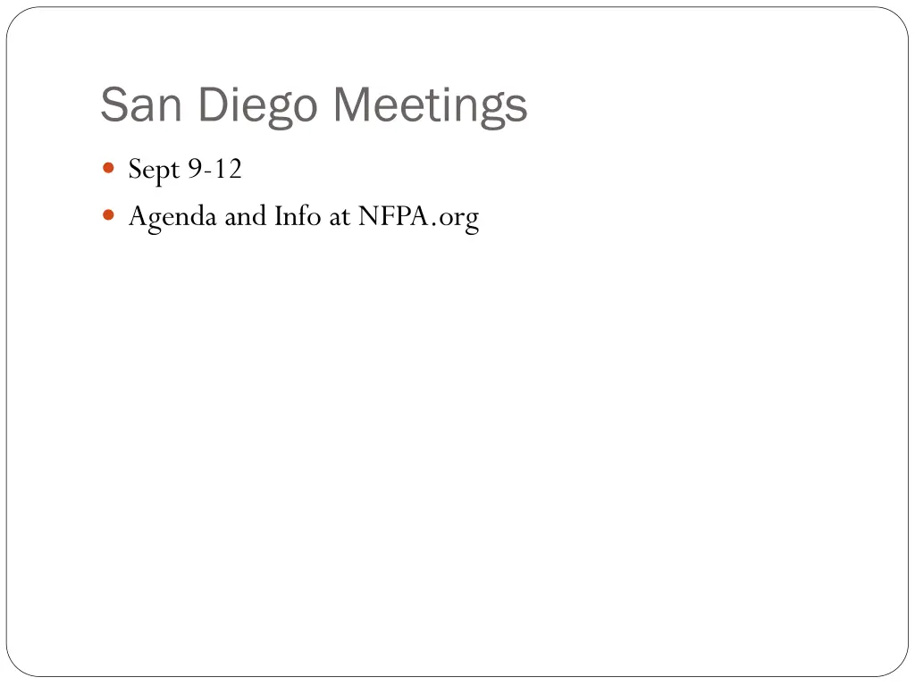 san diego meetings