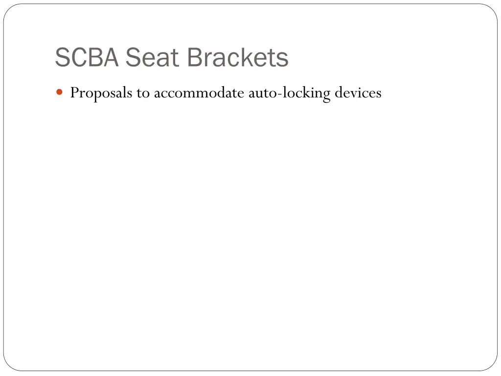 scba seat brackets