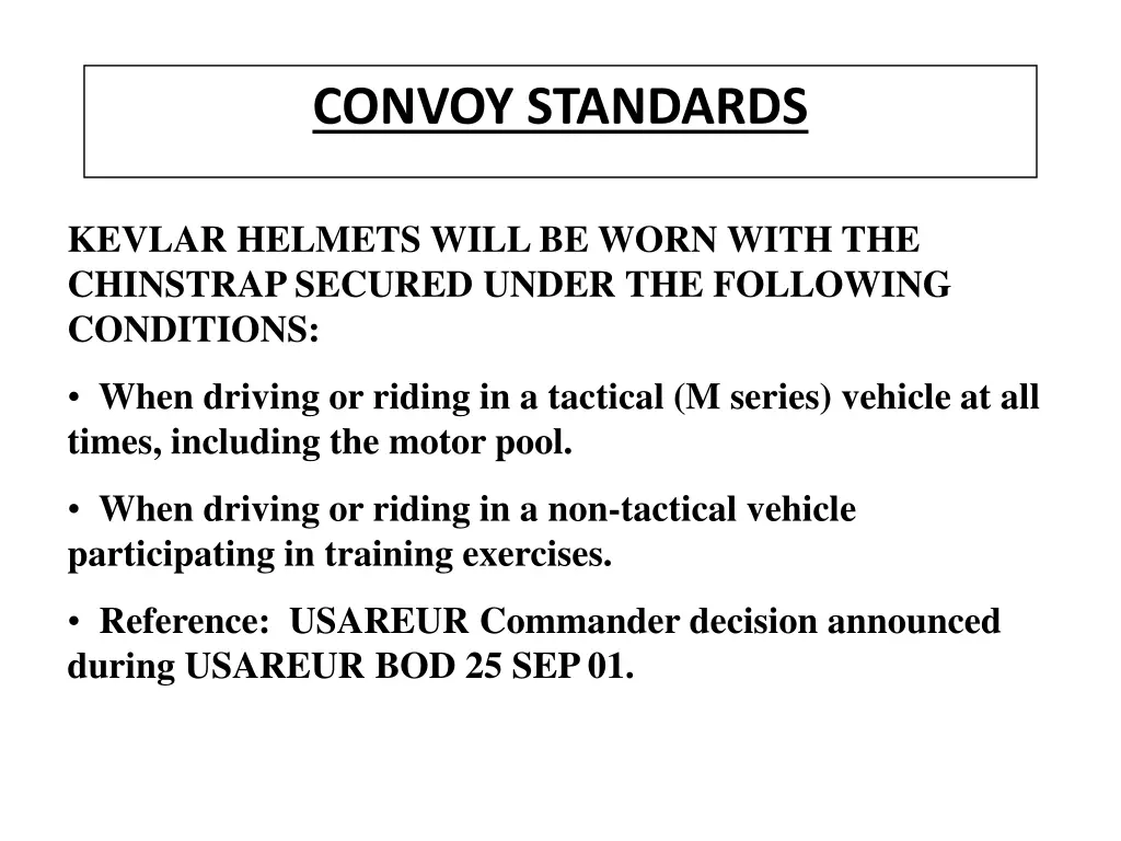 convoy standards 3