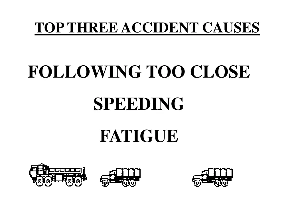 top three accident causes