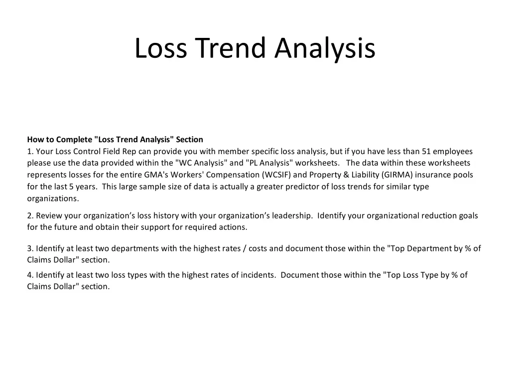 loss trend analysis