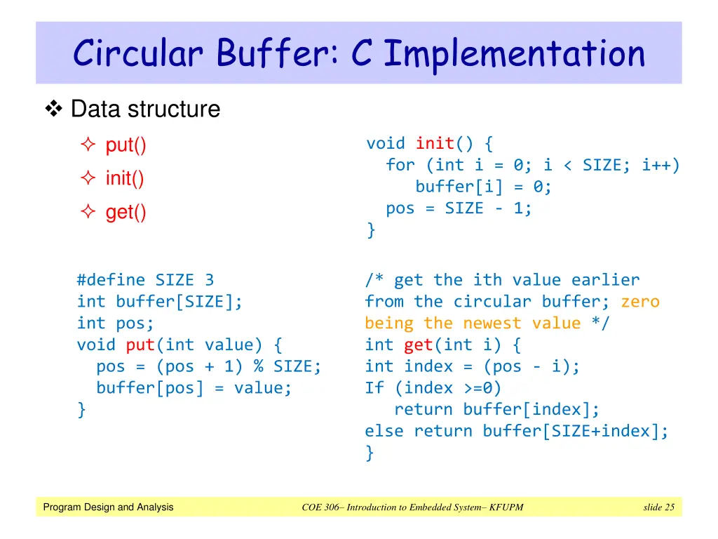 circular buffer c implementation