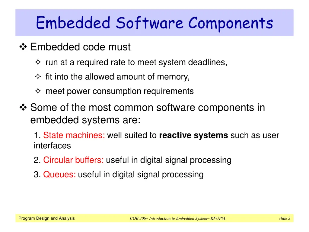 embedded software components