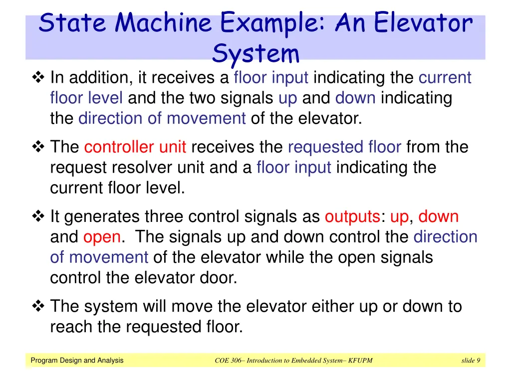 state machine example an elevator system 1