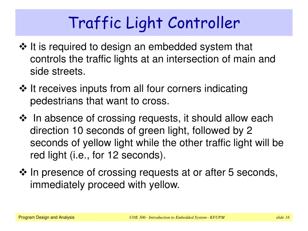 traffic light controller