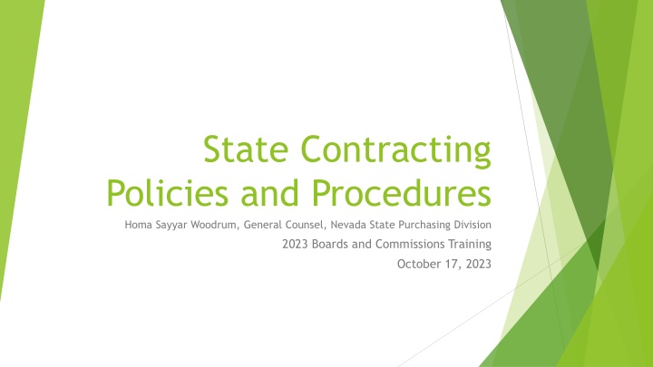 state contracting policies and procedures homa