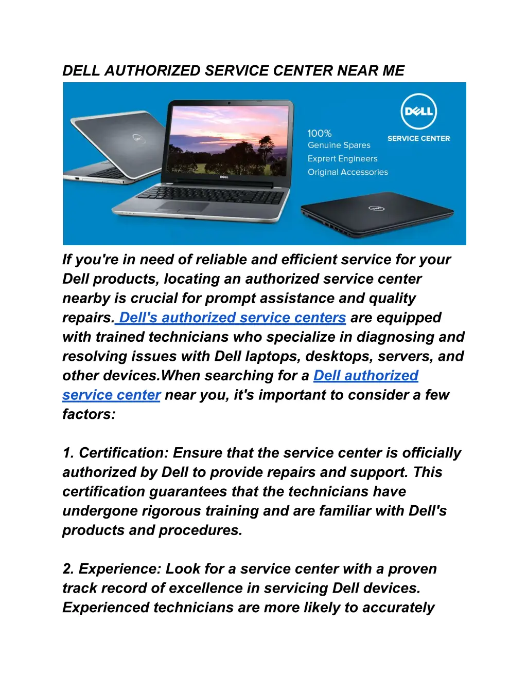 dell authorized service center near me