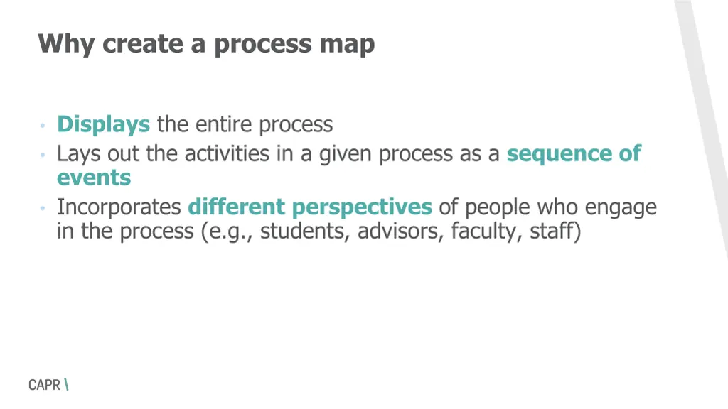 why create a process map