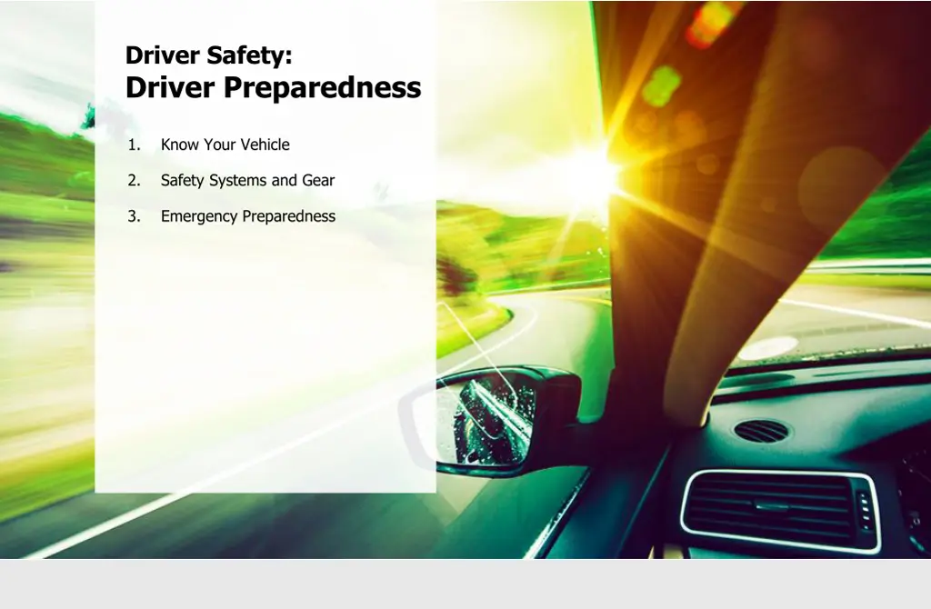 driver safety driver preparedness 1