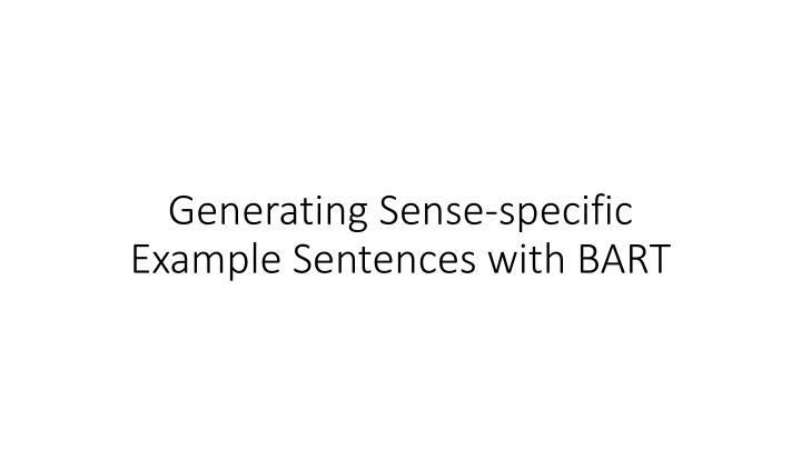 generating sense specific example sentences with