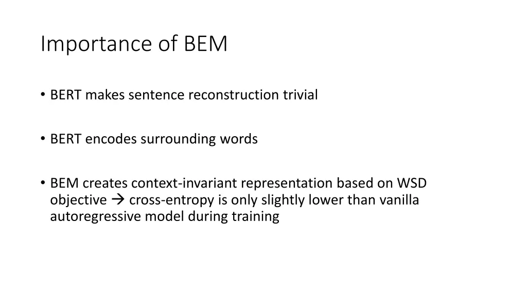 importance of bem