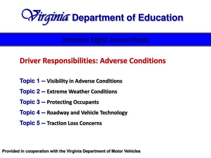 virginia virginia department of education