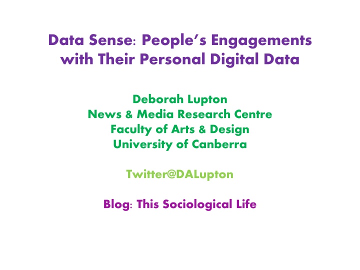 data sense people s engagements with their