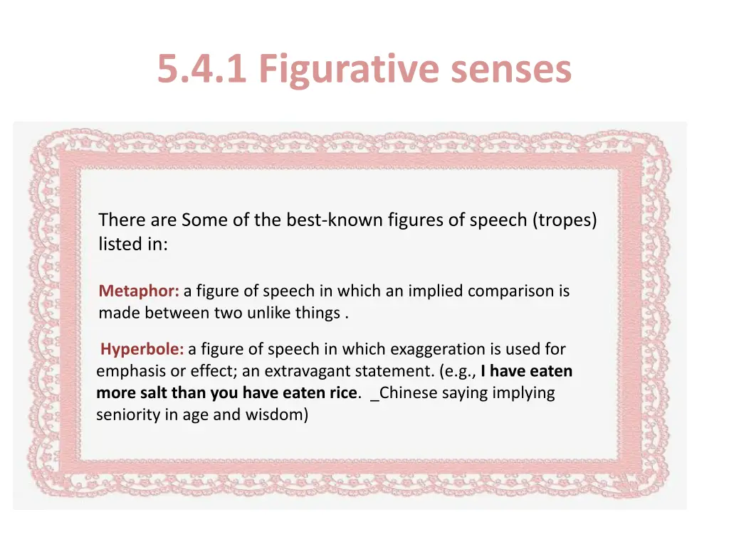 5 4 1 figurative senses