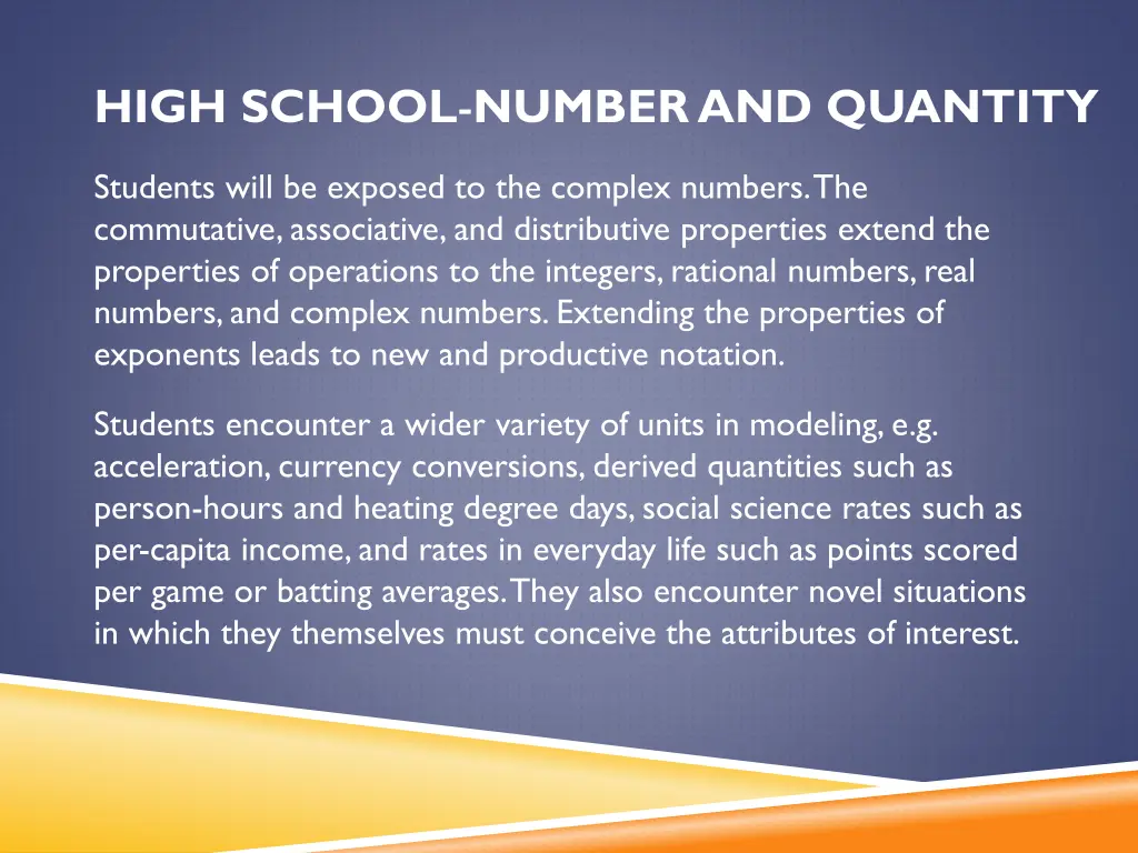 high school number and quantity