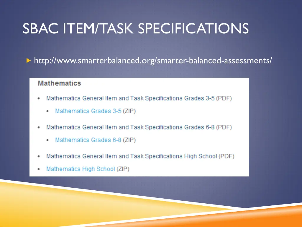 sbac item task specifications