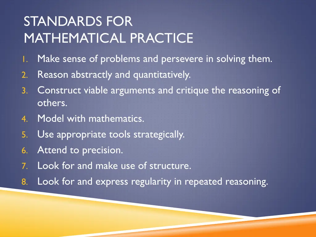 standards for mathematical practice 1