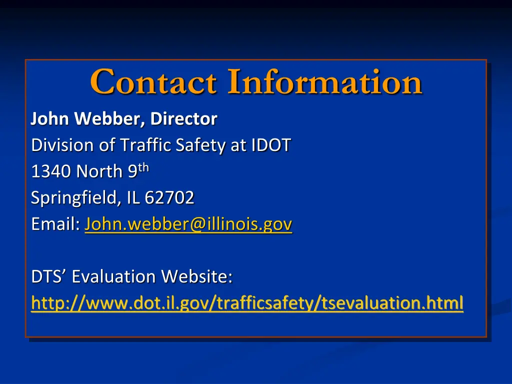 contact information john webber director division