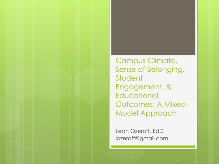 campus climate sense of belonging student