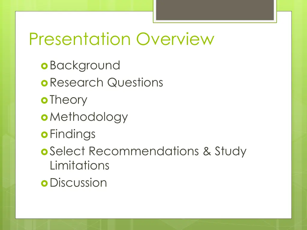 presentation overview