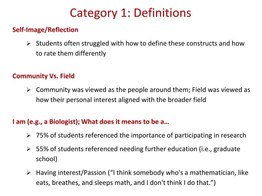 category 1 definitions