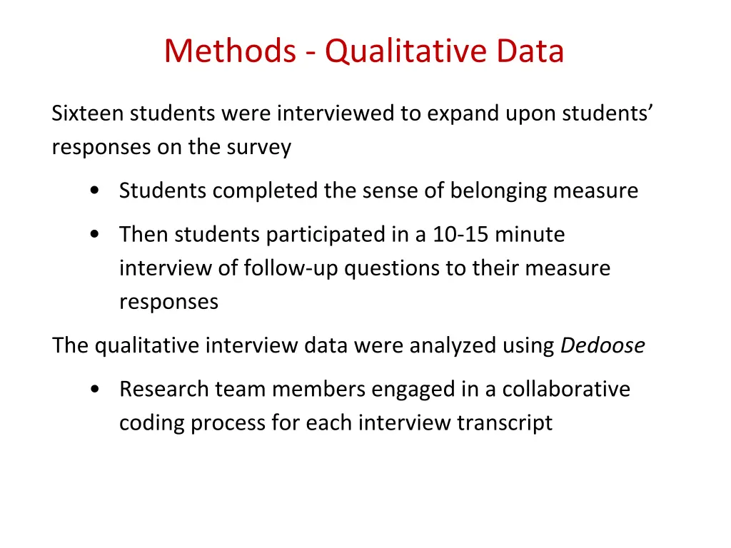 methods qualitative data