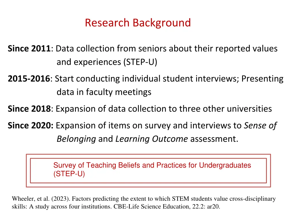 research background