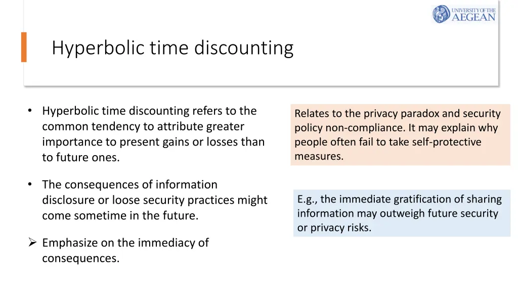 hyperbolic time discounting