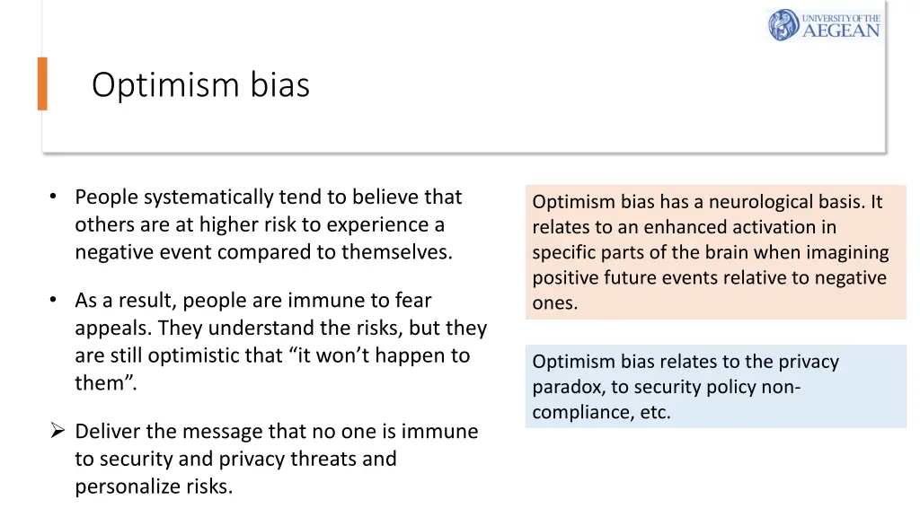 optimism bias