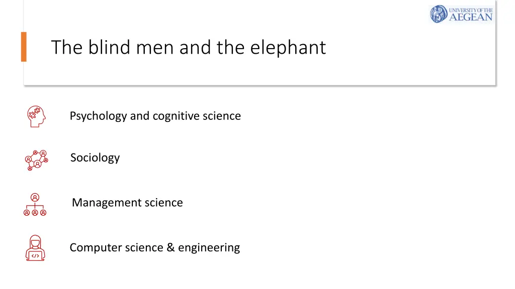 the blind men and the elephant