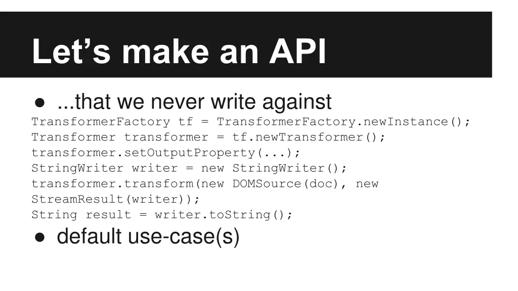 let s make an api