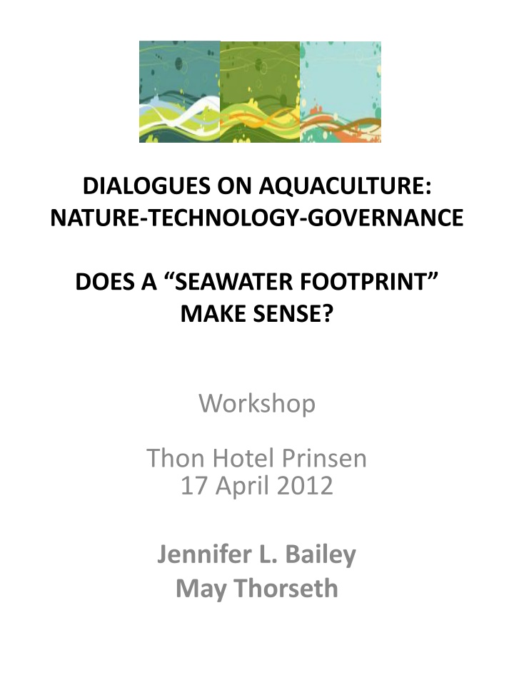 dialogues on aquaculture nature technology