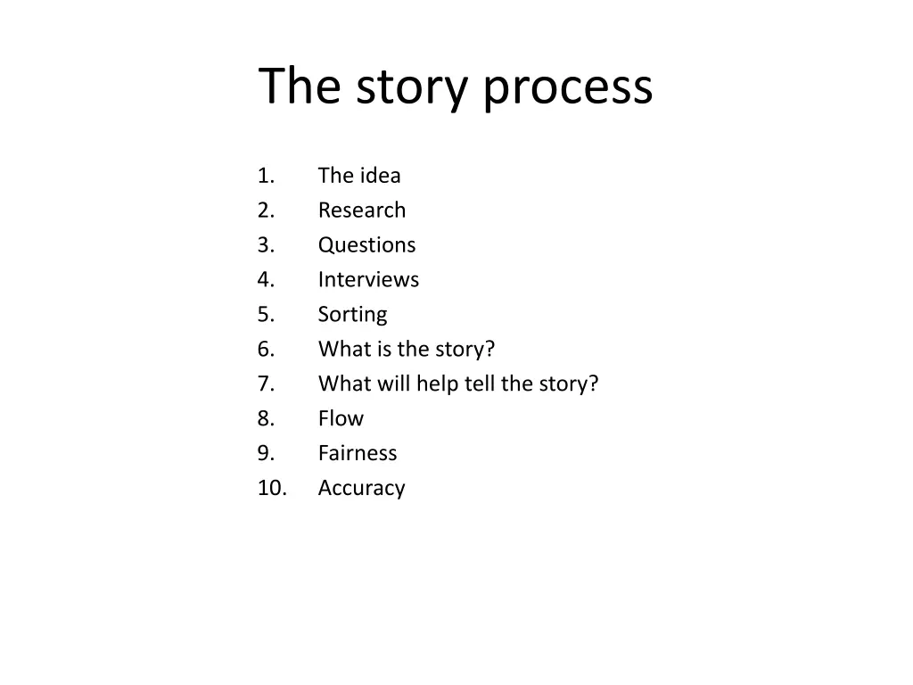 the story process