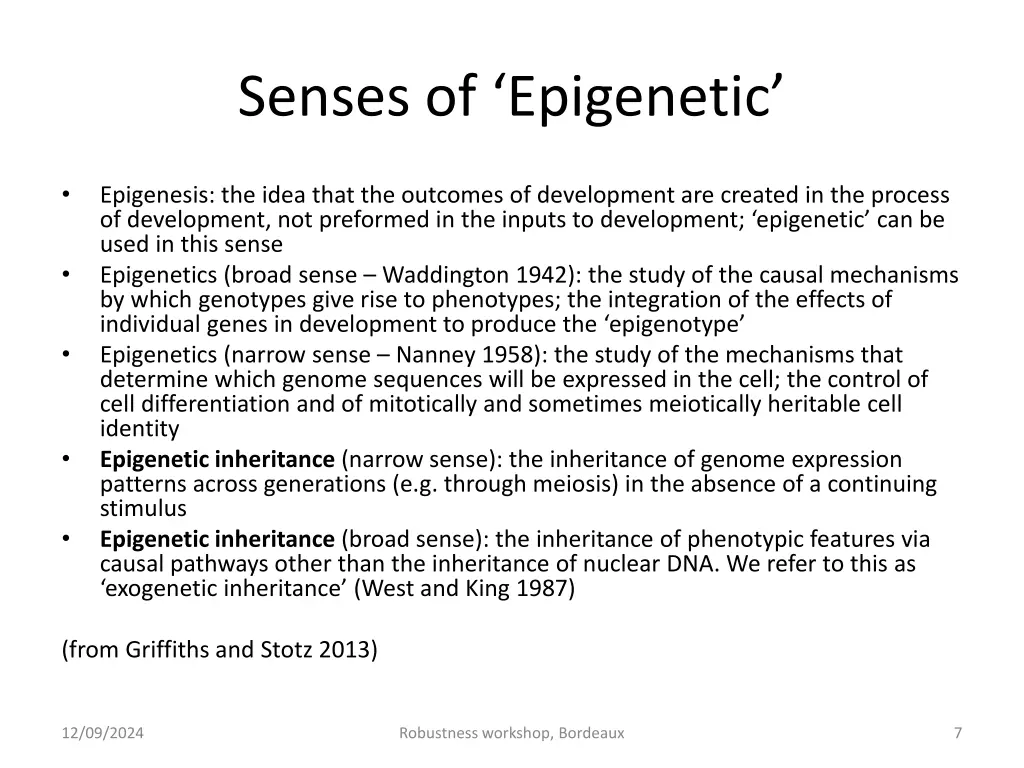 senses of epigenetic 1