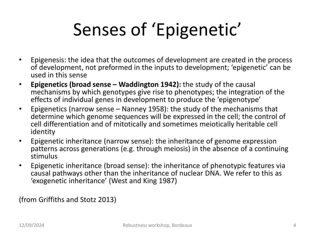 senses of epigenetic