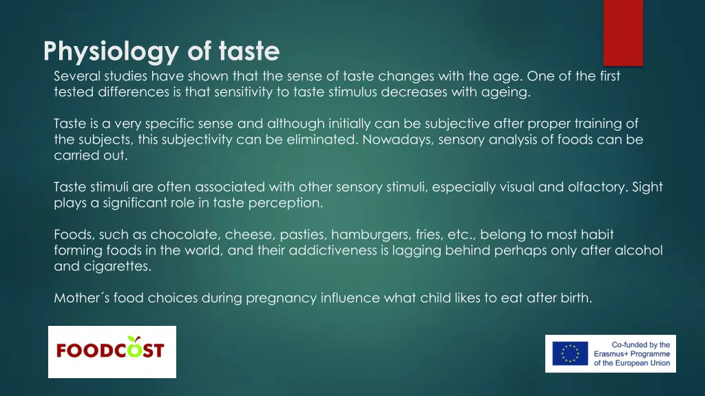 physiology of taste several studies have shown