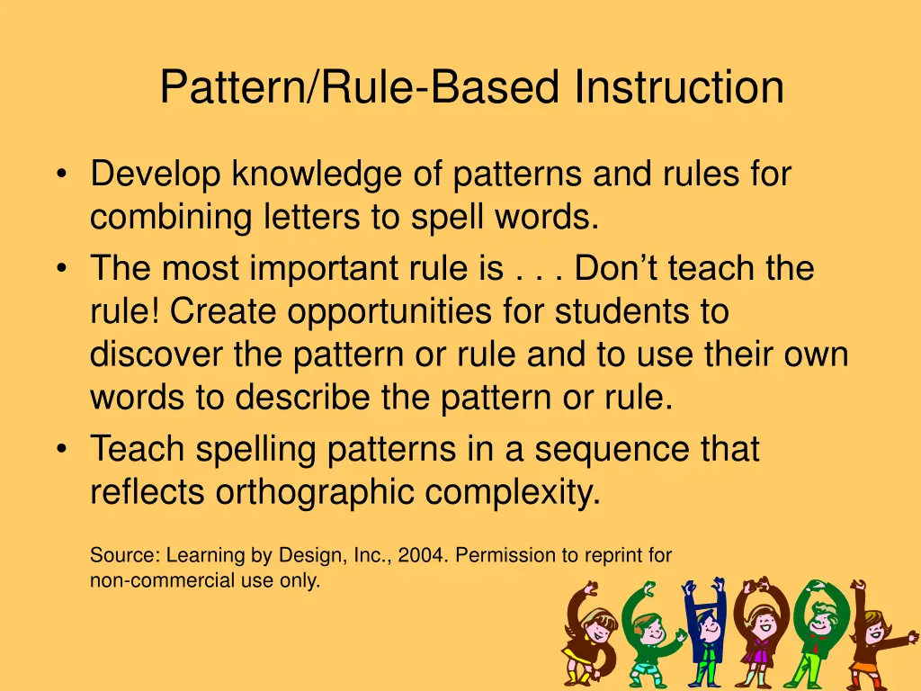 pattern rule based instruction