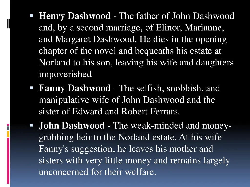 henry dashwood the father of john dashwood