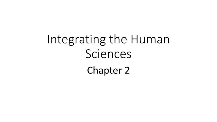 integrating the human sciences chapter 2